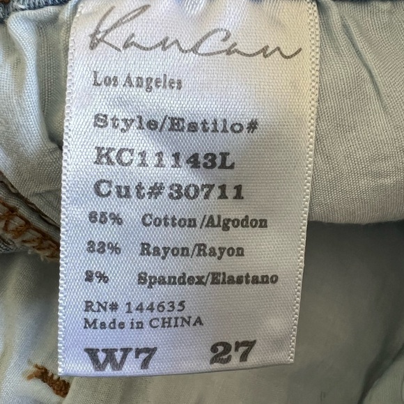 KanCan Estilo Light wash distressed women’s cut off Denim Jean shorts size 27 - Picture 7 of 8